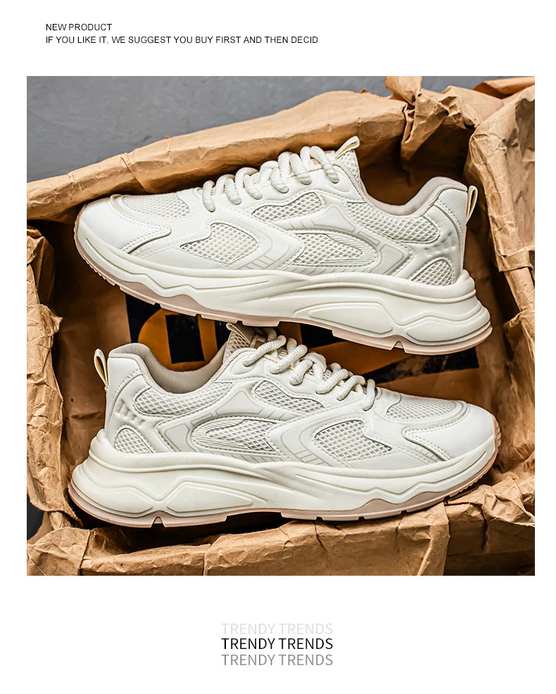 Ténis casuais de corrida para homem, primavera/verão, sola macia, antiderrapantes, respiráveis, para corrida ao ar livre, sapatos desportivos Joker para jovens