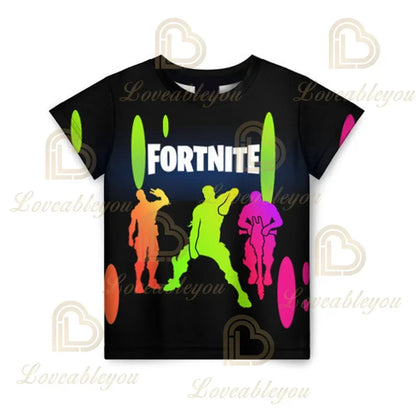 Battle Royale T-shirt Fortnite T-shirt Victory Cartoon Tops Teen Clothes Kids Hero Game Fortress Night 3D Boys Girls T-shirt