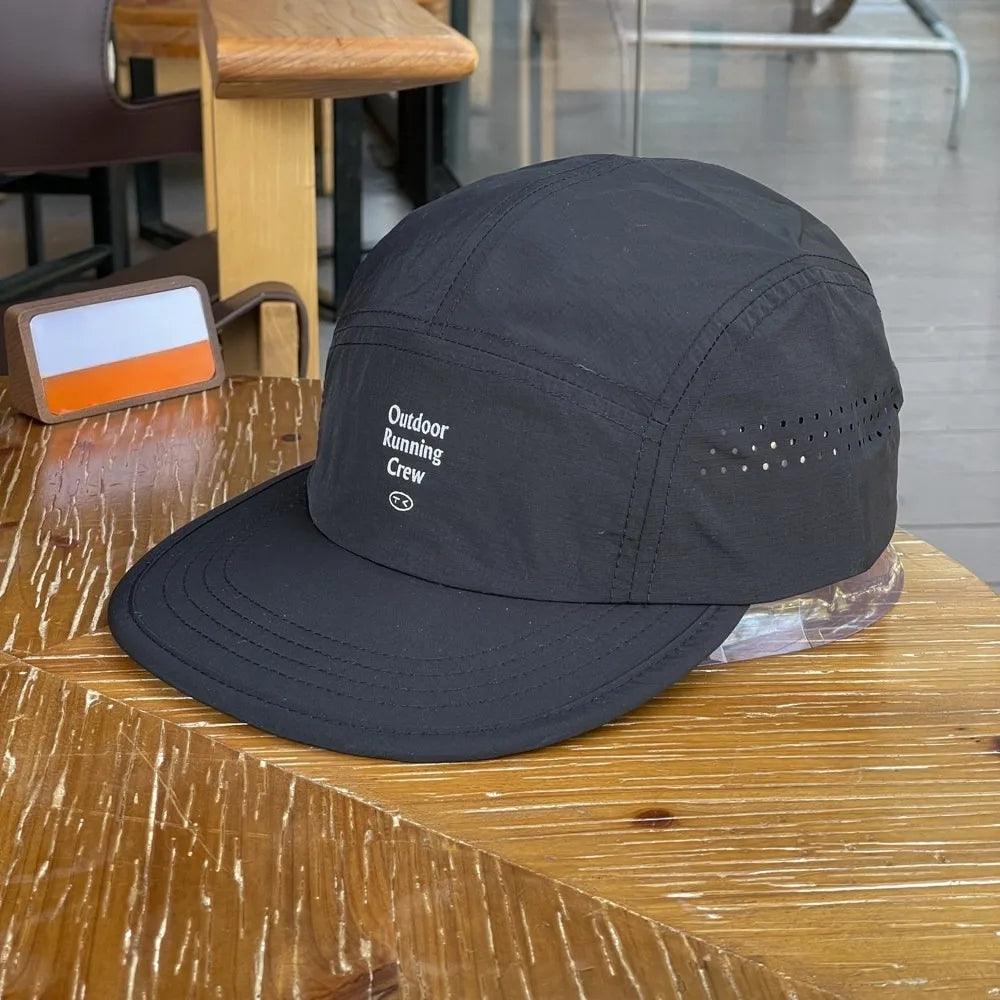 Color Block 5 Panel Baseball Cap - Embroidered Letter Quick Dry Mesh Breathable Sports Cap, Fashion Casual Lightweight Wear Hat