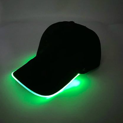 Gorra de béisbol luminosa LED de moda, gorra hip hop iluminada para bar y club, gorra fluorescente para hombre y mujer, accesorios para DJ, baile y disfraces