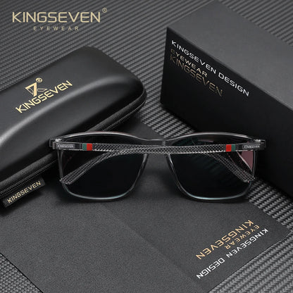 KINGSEVEN Brand Rectangle Sunglasses For Men Women Polarized  Anti-UV400 Glasses Travel Outdoor Sports Eyewear