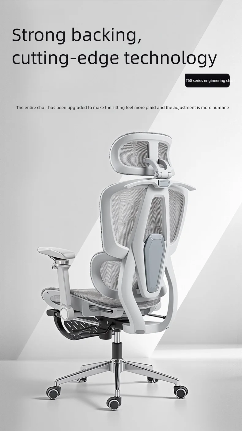 Ergonomic Office Chair Reclining with Footrest, High Back Computer Desk Chair with Lumbar Support, Adjustable Swivel Office Chair for Home Office & Gaming
