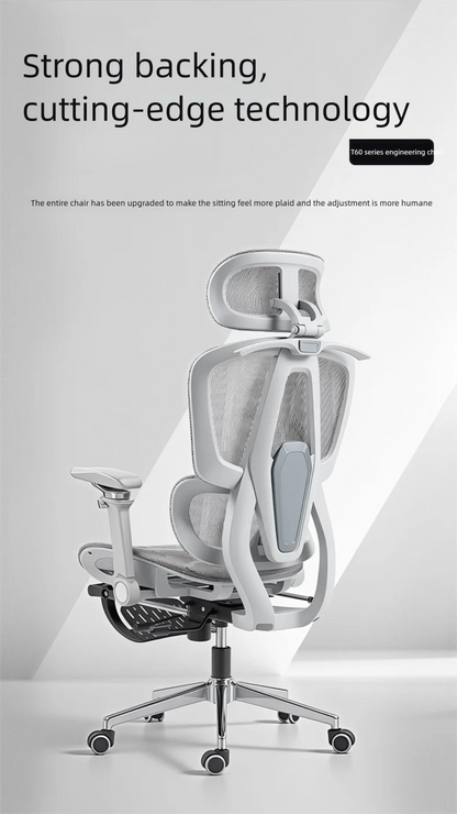 Ergonomic Office Chair Reclining with Footrest, High Back Computer Desk Chair with Lumbar Support, Adjustable Swivel Office Chair for Home Office & Gaming