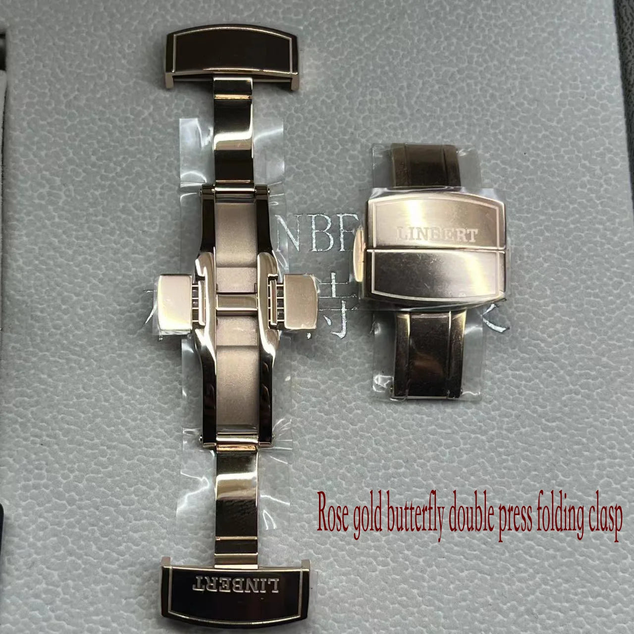 LINBERT2025 Rose Gold Fully Automatic Mechanical Men's Watch Genuine Luxury Brand Luminous Steel Waterproof Silicone Strap Watch