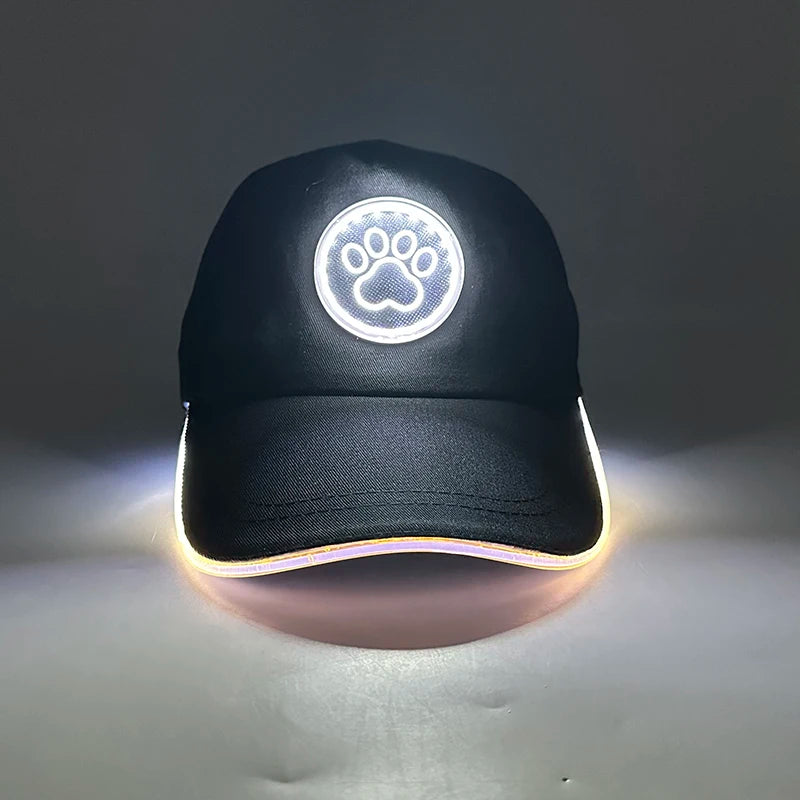 Gorra de béisbol luminosa LED de moda, gorra hip hop iluminada para bar y club, gorra fluorescente para hombre y mujer, accesorios para DJ, baile y disfraces