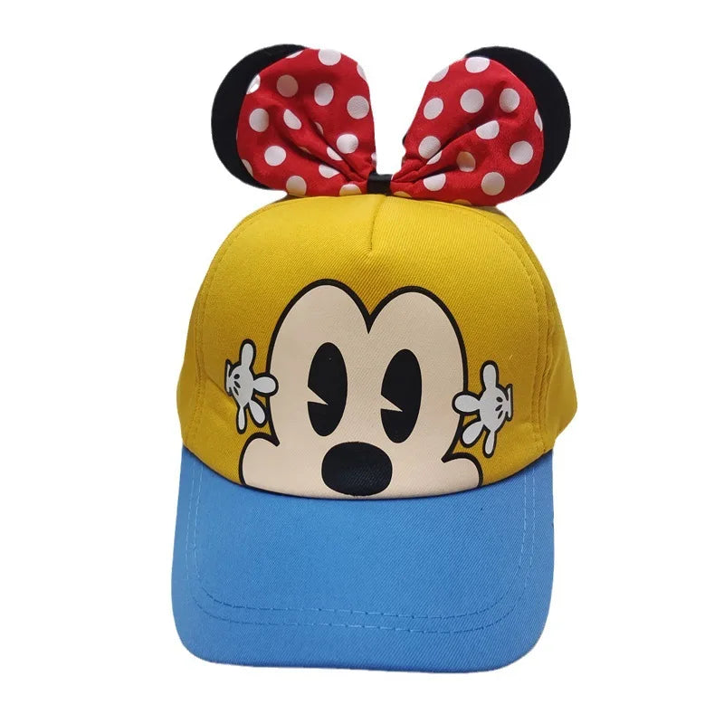 Disney Minnie Mickey Anime Peripheral Cotton Polyester Baseball Cap Figure Cartoon Peaked Cap Dress Up Kid's Birthday Gifts