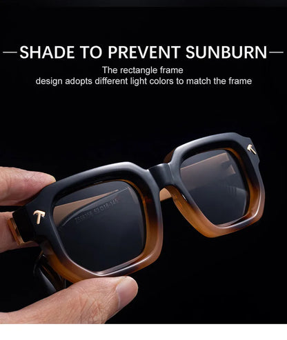 Polarized Square Punk Sunglasses Men 2026 Luxury Brand Classic Rectangle Sunglass UV400 Driving Eyewear Fashion Outdoor Shades