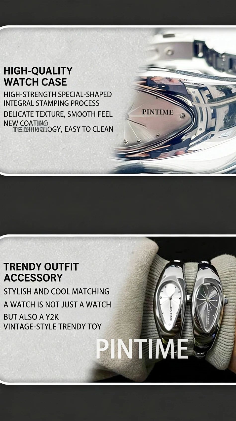 y2k watch shaped teardrop bracelet watch female couple light luxury senior sense of antique wind Gift Ladies' Quartz Wristwatch
