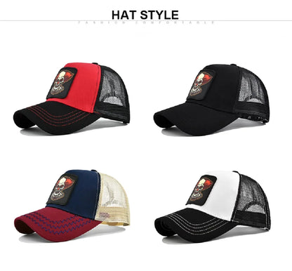 Anime Patch Baseball Caps Men Women Snapback Hats Streetwear Hip Hop Visor Caps Mesh Breathable Dad Sun Hat Unisex Trucker Hats