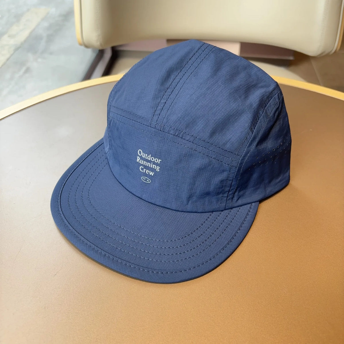 5-panels löparkeps för män och kvinnor, lätt, snabbtorkande nylonkeps för utomhussport, andningsbar, baseballkeps med platt skärm