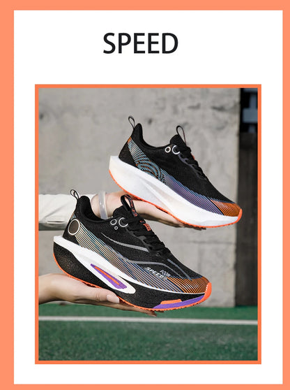 Men Carbon Board Running Shoes Marathon Long-Distance Running Sports Shoes Support Stable Casual Women Breathable Running Shoes