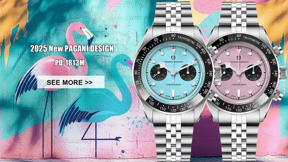 2026 New PAGANI DESIGN Men's Watches Fashion Sports Gold Watch For Men Automatic Mechanical Wristwatches Men Waterproof Leather