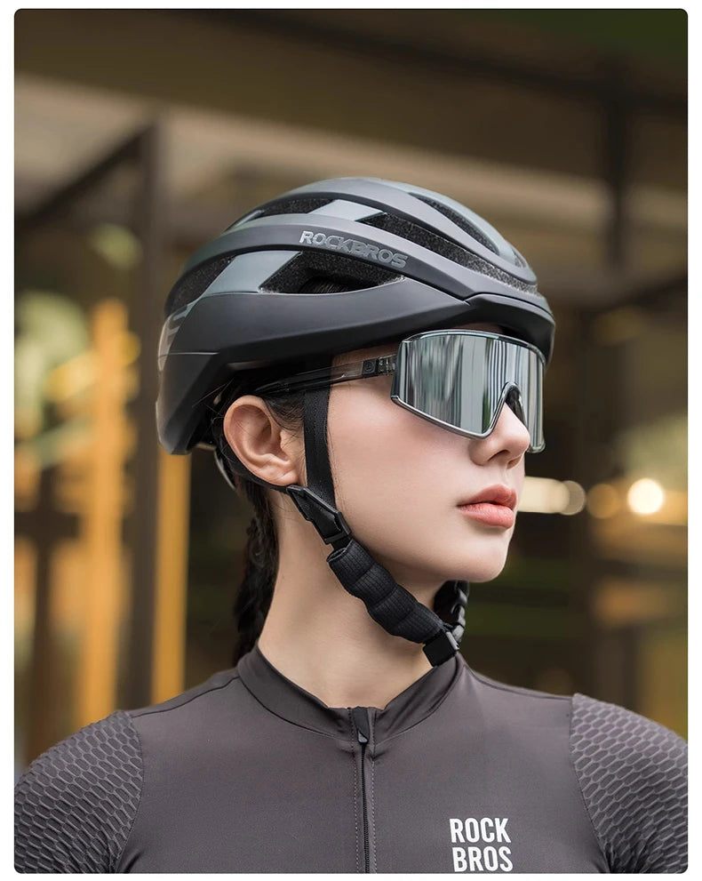ROCKBROS Cycling Glasses Polarized Photochromic Anti-Fog Sunglasess Windproof Goggles Sport MTB Road Bike Shades
