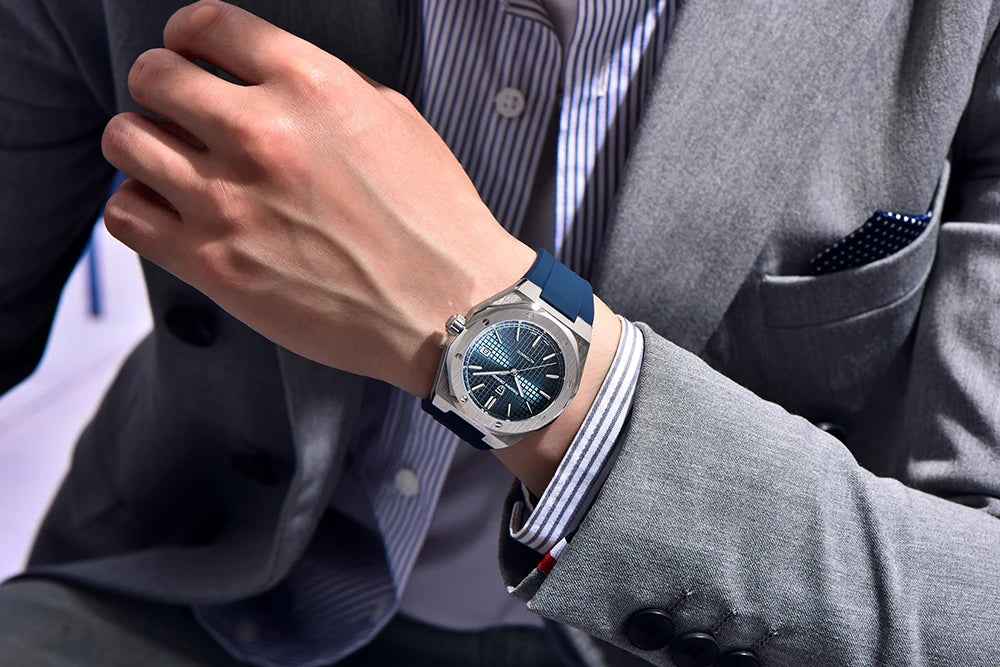 PAGANI DESIGN MIYOTA 8215 Men Automatic Mechanical Watches 40MM Sapphire Stainless Steel Waterproof Luminous Wrist Watch