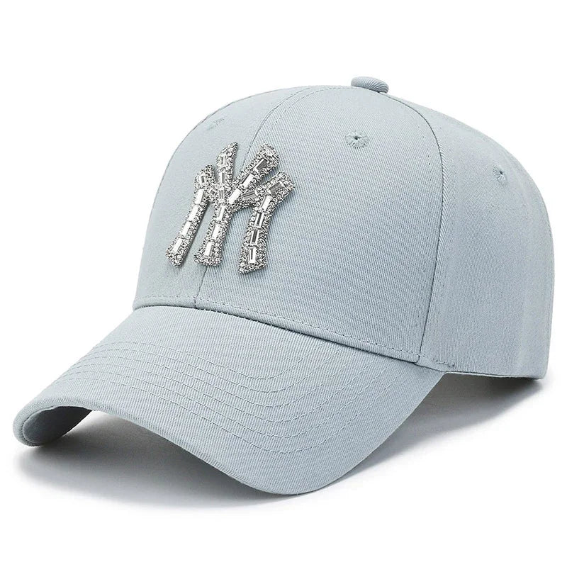 MY kšiltovka s kamínky pro ženy na jaro a podzim, ležérní streetwearová venkovní kšiltovka s kachním kšiltem, módní univerzální baseballová čepice proti slunci