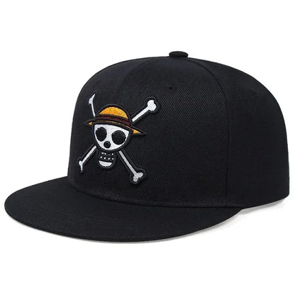 Anime ONE PIECE Fashion Baseball Caps for Men Women Luffy Skull Embroidered Men's Women's Cap Leisure Hip Hop Snapback Hat Gift