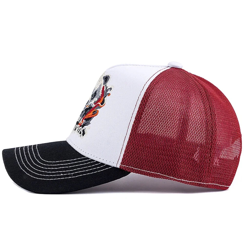 New Style Unisex Cool Panda Embroidered Baseball Cap Chic Trucker Hats For Men Women Breathable Streetwear Summer Outdoor Hat