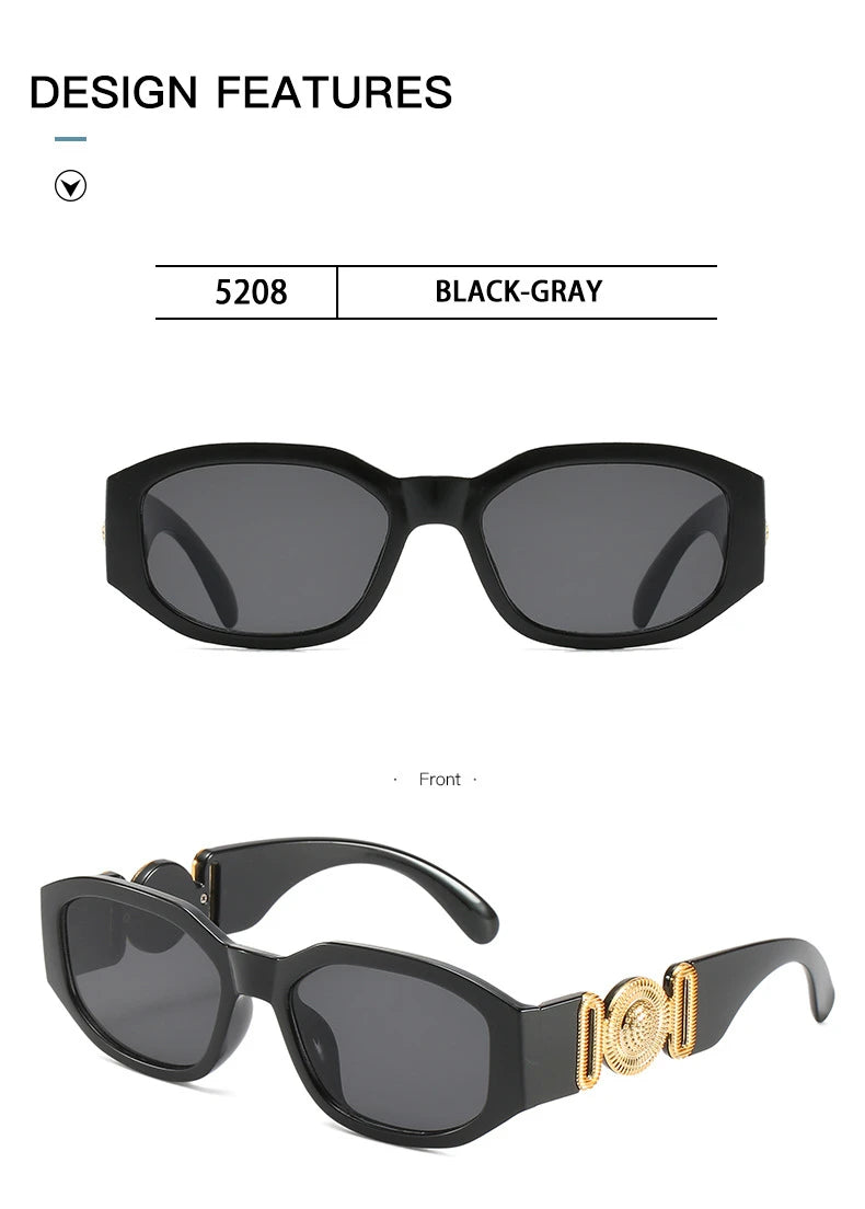 Vintage Square Luxury Small Frame Sunglasses Men Women Rectangle Brand Design Fashion Square Sun Glasses Shades Vintage Glasses