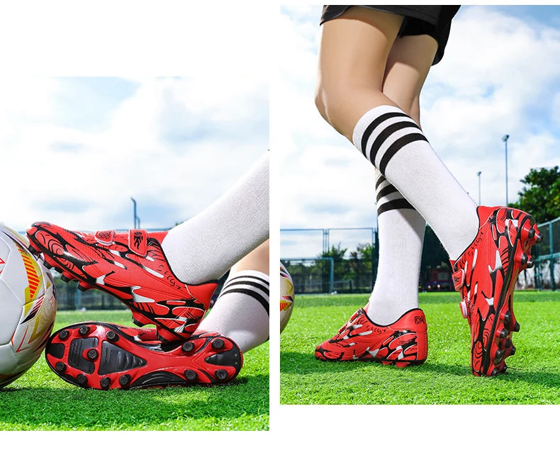 Nouvelles chaussures de football pour enfants et étudiants, ultralégères, pour jeunes garçons, chaussures de football professionnelles, crampons antidérapants, chaussures d'entraînement sur gazon