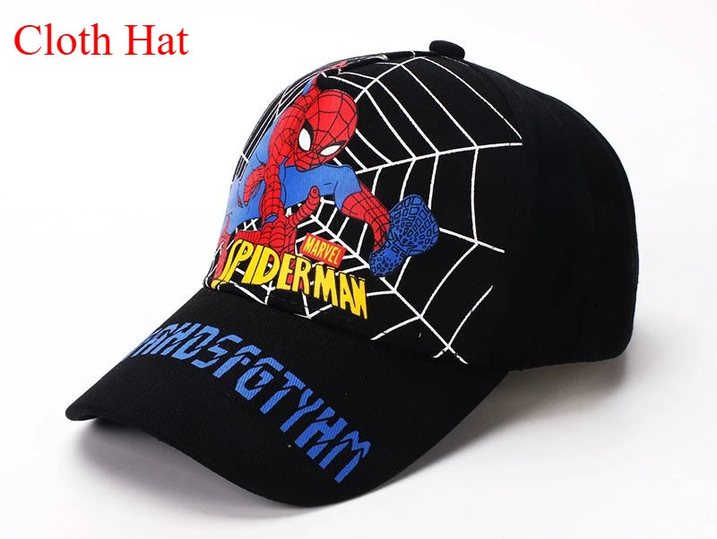 Marvel Anime Figure Spider-Man Cartoon Baseball Cap Cotton Polyester Peaked Cap Boy Girl Headwear Accessories Kids Birthday Gift