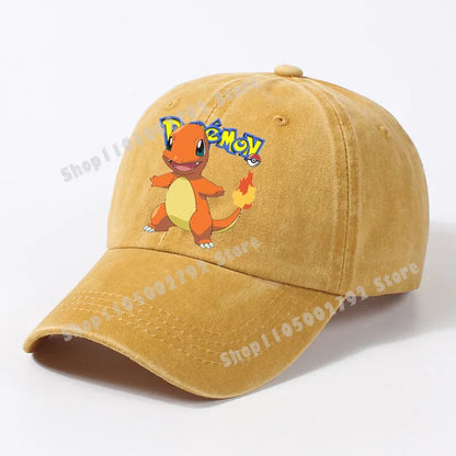 Pokemons Baseball Caps Pikachu Kawaii Anime Figures Sunshade Hats Summer Outdoor Parent Child Sunhat Trendy Duck Tongue Cap Gift