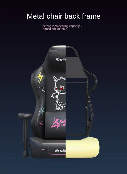 S8 Gaming Chair with 3D Armrests, Adjustable Backrest, Computer Office Chair, Nylon Feet, Gaming Streamer Chair