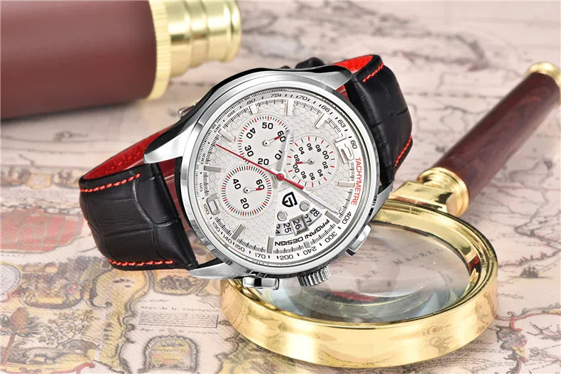 PAGANI DESIGN Chronograph-Stoppuhr für Herren, Quarz, Multifunktion, Militär-Pilotenstil, Relógios Masculino, Reloj Hombre, Montre Homme