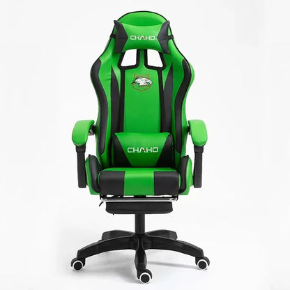 Ergonomic PU Leather Gaming Chair with Adjustable Height, Reclining Computer Chair, Swivel Office Chair for Home Office, Gaming & Study