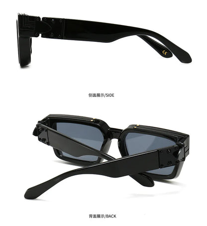 Cycling Brand Rectangle Sunglasses Men Women Luxury Shades Retro Square Sun Glasses Eyewear Trend Punk Eyeglasses For Male