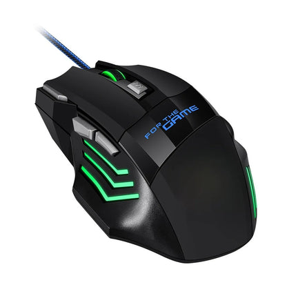 1 mouse da gaming USB Hyperspeed nuovo per PC, retroilluminato RGB, ergonomico, mouse da gaming 7D per eSport, cablato, per laptop e PC gamer