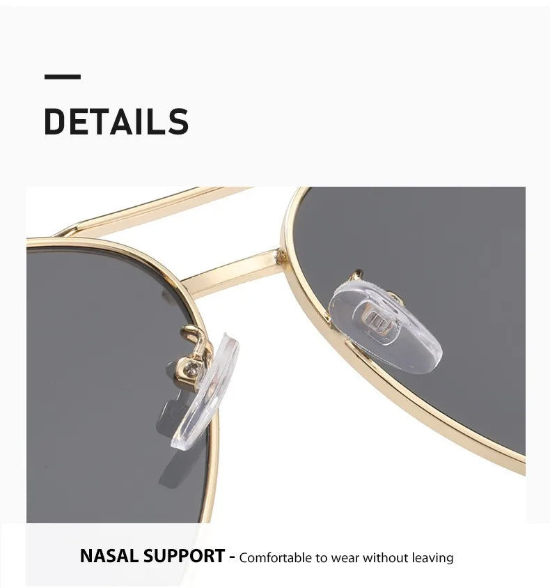 High-end Quality Metal Sunglasses - Fashionable, Retro Pilot-style Sunglasses - Uv-protective Sun Glasses - 7508