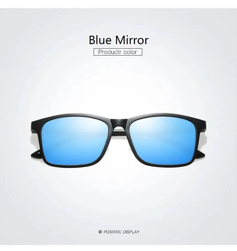 Luxury Men Sunglasses Fashion Vintage Square Ultra Light TR90 Frame Driving Fishing Sun Glasses For Man Eyewear
