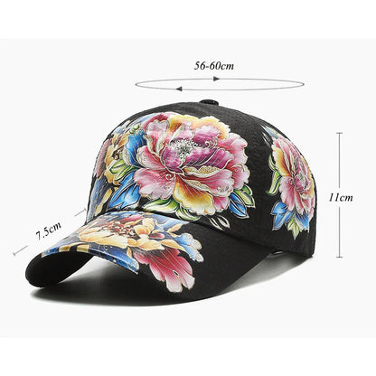 Casquette de baseball printemps/été à séchage rapide pour homme et femme, pour les activités de plein air, la plage et le camping, chapeau de soleil imprimé de fleurs de style chinois B149