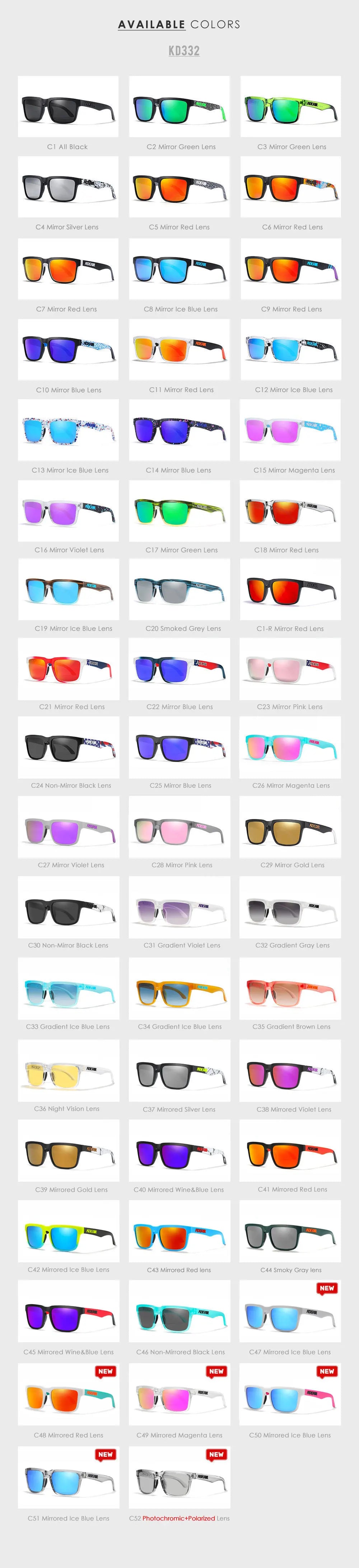 Kdeam 2026 High Quality Polarized Sunglasses for Men Transparent Gray Frame Fashion Unisex Outdoor Luxury Eyeglasses For Couple