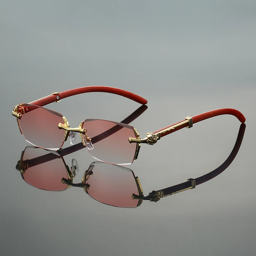 KAMMPT Semi-rimless Rectangle Sunglasses Men 2025 New Gradient Multi-color Shades Women Trendy Luxury Brand Design Sun Glasses