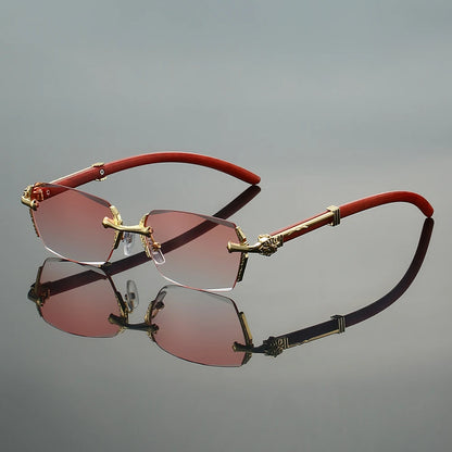 KAMMPT Semi-rimless Rectangle Sunglasses Men 2025 New Gradient Multi-color Shades Women Trendy Luxury Brand Design Sun Glasses