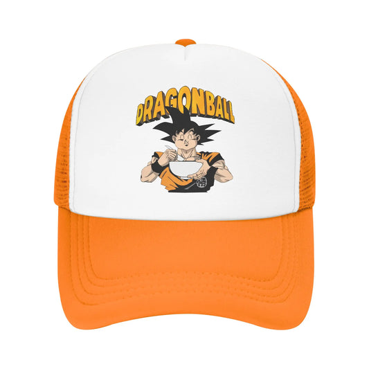 DBZ dragon ball Goku Eating Ramen Mesh Baseball Caps Adult Sun Hats  Adjustable Snapback Caps Sun Caps Summer Trucker Caps