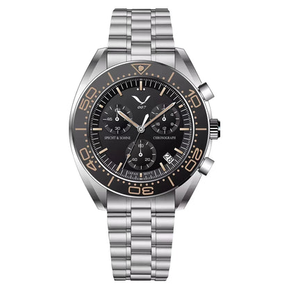 New 007 Specht&Sohne Sports Watches For Men Top Brand Luxury Steel Wrist Watch Fashion Japan VK68 Chronograph Relogio Masculino