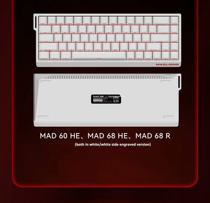 Teclado gaming FGG MAD60 RGB de eixo magnético, dedicado a jogos, com teclas totalmente hot-swap, resposta rápida e personalização de entrada de gama