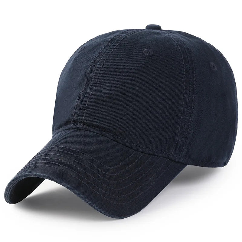Herr och dam, oversize XXL 100% bomull, stor basebollkeps för stora huvuden 56-63cm(23.5"-25.5"), justerbar enfärgad dad cap