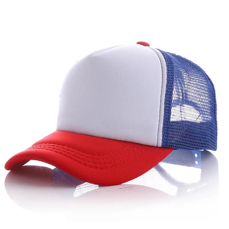 Candy Color Sublimation Blank Baseball Hats Travel Trucker Plain Mesh Sports Outdoor Snapback Cap for Men Boys Women Girls