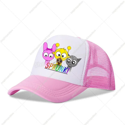 Sprunkis Baseball Caps Boys Casuals Hats Game Figure Printed Women Man Sports Sun Hat Adjustable Peaked Cap Bonnets Girls Gifts