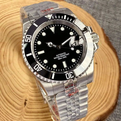 Reloj automático para hombre Miyota8215 resistente al agua 200m, reloj de buceo 40mm, movimiento mecánico, luminoso, correa Jubilee y hebilla Glide Lock