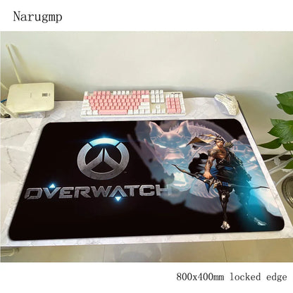 Podkładka pod mysz Overwatch 80x40cm, gamingowa podkładka na biurko, duża mata dla gracza na PC, prezent na Halloween do komputera i notebooka