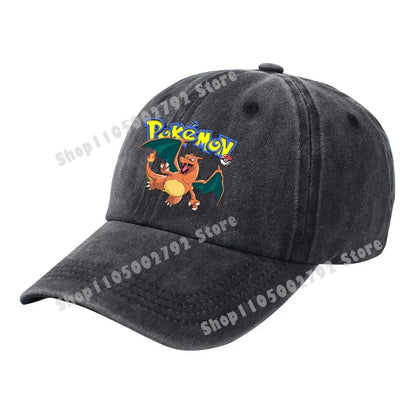 Pokemons Baseball Caps Pikachu Kawaii Anime Figures Sunshade Hats Summer Outdoor Parent Child Sunhat Trendy Duck Tongue Cap Gift
