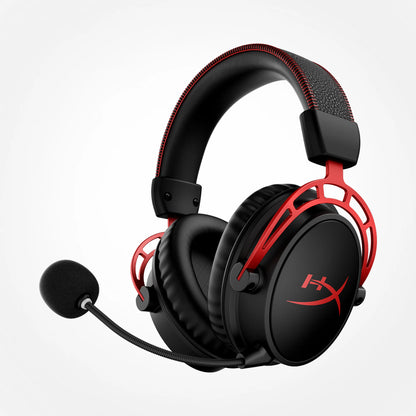 Original HyperX Cloud Alpha Wireless Gaming Hedsets Detachable Mic Dual Chamber Drivers On-Earcup Controls 300hr Playtime