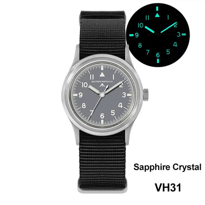 Militado ML14 Limited Edition Quartz Watch VH31 Sweep Second Quartz Movement Watch Sapphire Crystal BGW9 C3 Luminous Men's Watch