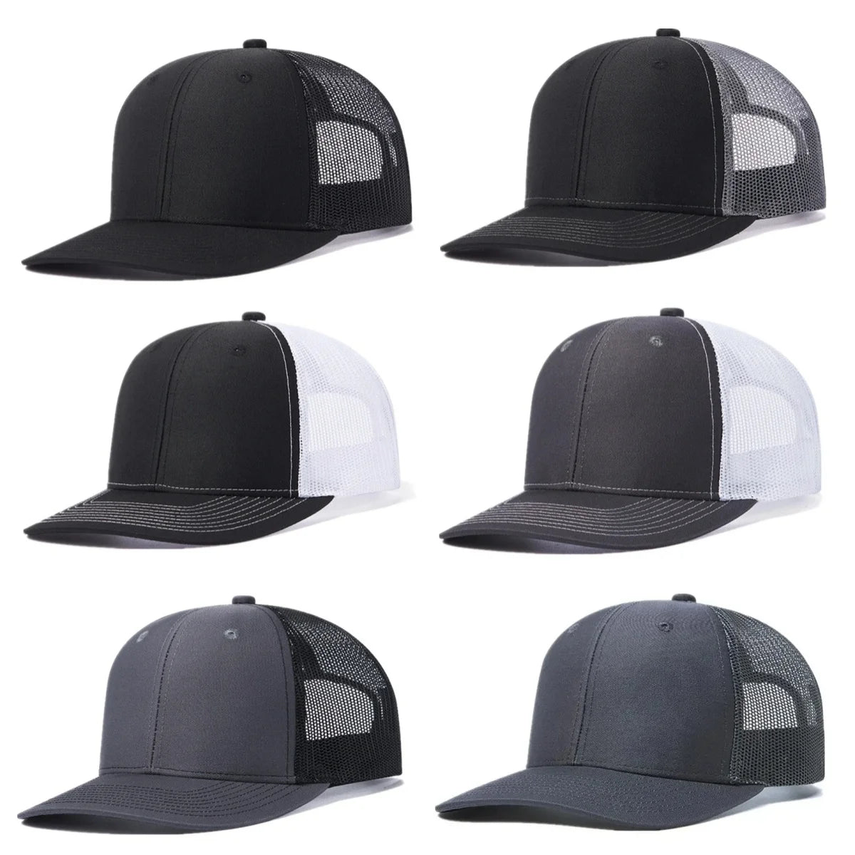 Hot Sale Unisex Cap Slight Curved Brim Style Trucker Hat  Men & Women Casual Outdoor Breathable Summer Cap