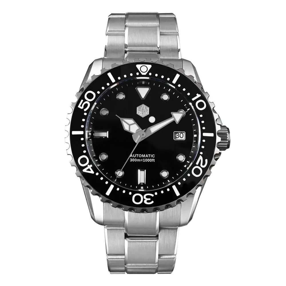San Martin New 40-44mm Luxury Men's Diver Watch Classic High Quality NH35 YN55 Automatic Mechanical Sapphire BGW-X1 20Bar SN0009