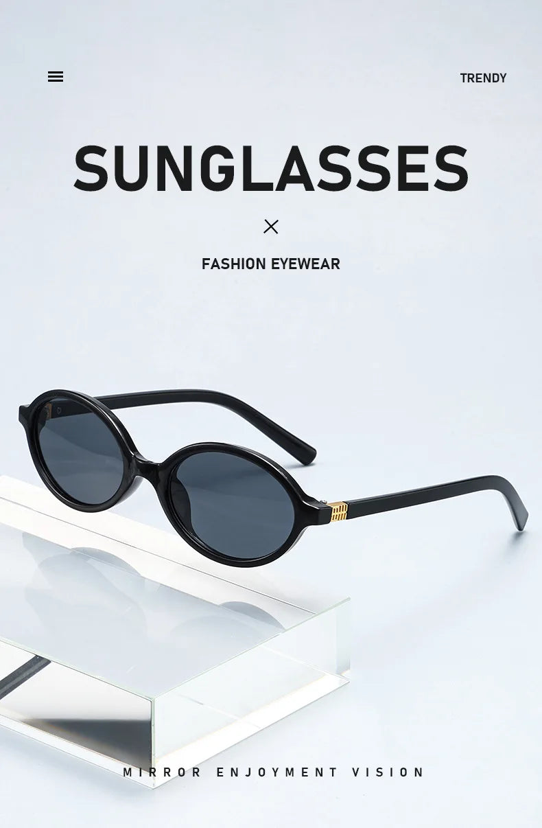 Small Fashion Oval Leopard Sunglasses Women Lovely Ins No Makeup Anti Blue Light Glasses Cute Decorative Computer Glasses 선글라